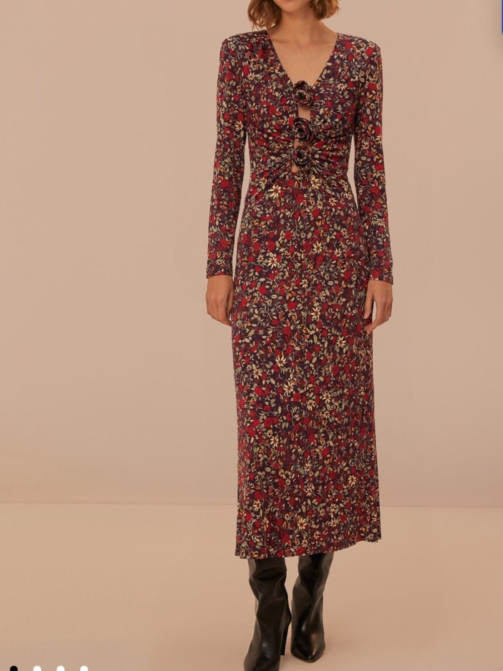 Farm rio Chelsea garden flowers knot maxi dress.